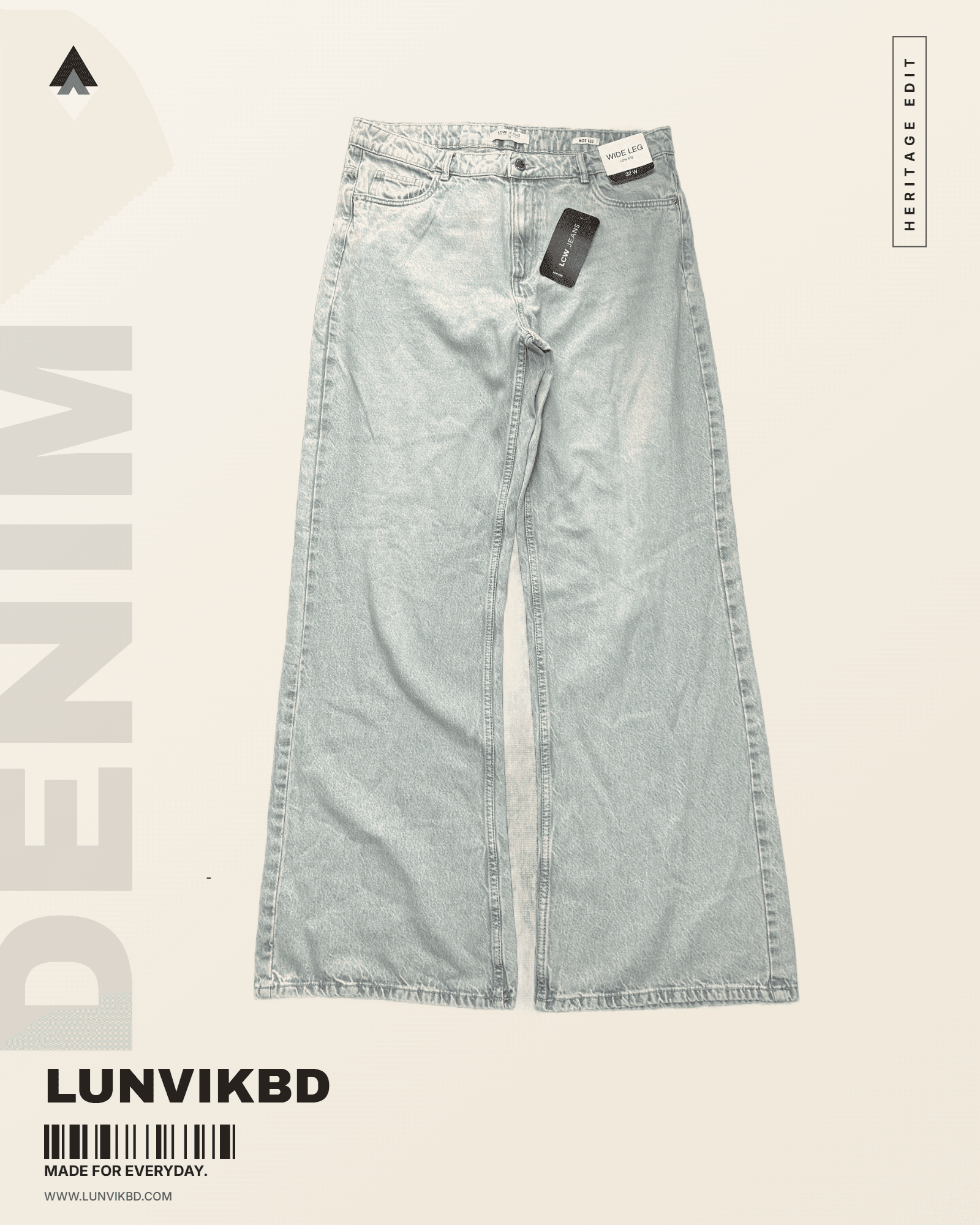 Wide Leg Jeans — Light Blue Wash 5