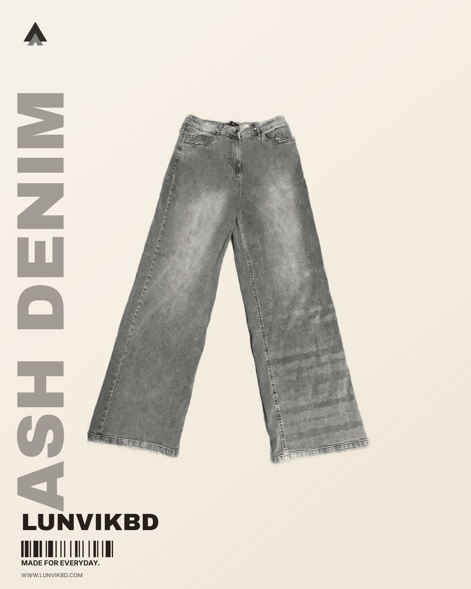 Wide Leg Jeans — Dark Ash  Wash