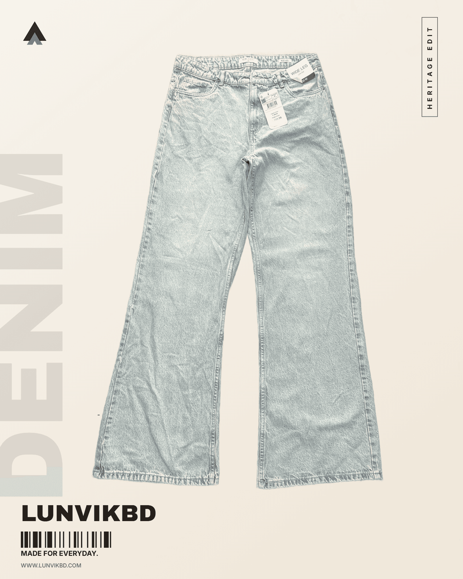 Wide Leg Jeans — Light Blue Wash 2